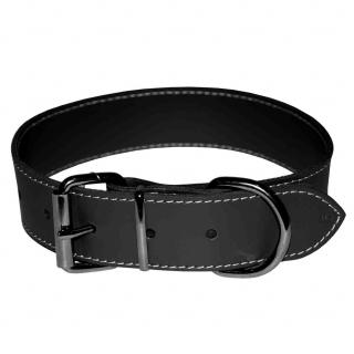 4DOG Zgarda pentru Caine din Piele, Neagra, Nr. 5, 40 630 mm