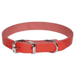 4DOG Zgarda pentru Caine din Piele, Rosie, Nr. 0, 12 360 mm