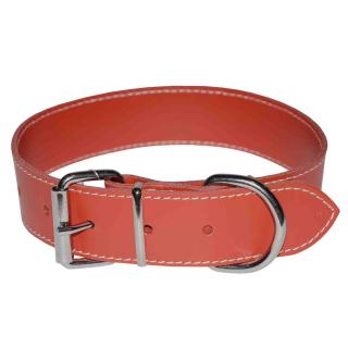 4DOG Zgarda pentru Caine din Piele, Rosie, Nr. 5, 40 630 mm