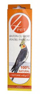 Baton Papagali 4PET Miere 2buc 80g