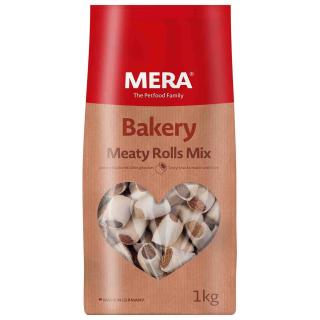 Biscuiti Caini MERA Meaty Rolls 1kg (Termen redus - 12.08.2025)
