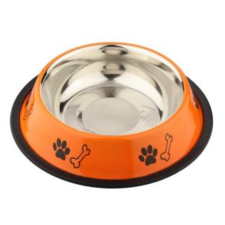 Castron 4DOG Inox Portocaliu Antiderapant 0,19L 10cm