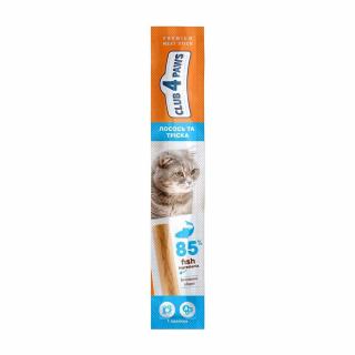 Club 4 Paws Recompense Pisici Premium Stick Somon si Cod 5g (Termen Redus - 17.10.2024)