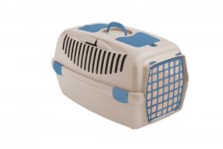 Cusca Transport STEFANPLAST Gulliver Nr. 2 cu usa de plastic, White Travertine, 55x36x35 cm