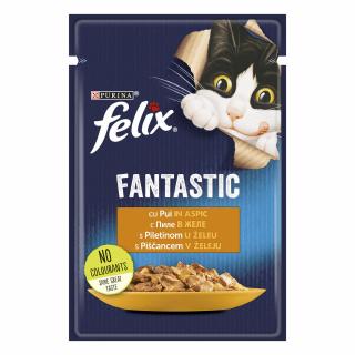 FELIX Fantastic Pachet Hrana Umeda Pisica Adult, Pui in Aspic, 26x85g