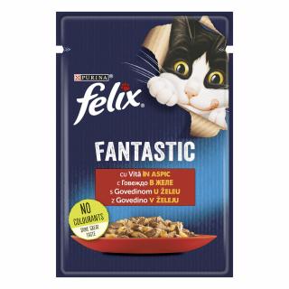 FELIX Fantastic Pachet Hrana Umeda Pisica Adult, Vita in Aspic, 26x85g