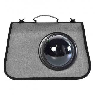 Geanta transport 4DOG DELUXE Transparent Gri Hublou 38x27x20cm