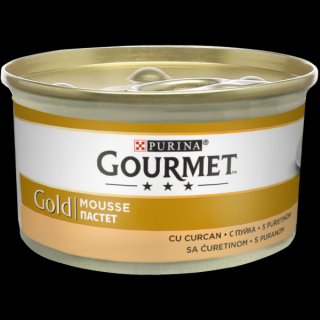GOURMET Gold Mousse, Hrana Umeda Pisica Adult, Curcan, 85g
