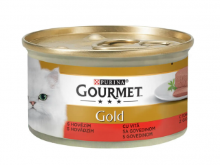 GOURMET Gold Mousse, Hrana Umeda Pisica Adult, Vita, 85g