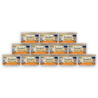 GOURMET Gold Mousse, Pachet Economic Hrana Umeda Pisica, Curcan, 12x85g