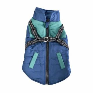 Hainuta caini 4DOG DELUXE Harness Albastru 35 cm