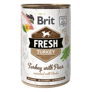 Hrana Umeda Caini BRIT Fresh Curcan si Mazare 400g