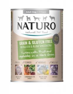 Hrana umeda Caini CAN NATURO Adult Grain  Gluten Free Turkey 390 G