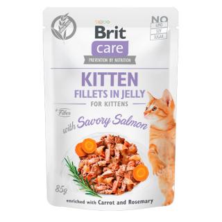 Hrana umeda Pisici BRIT CARE Kitten Fillets in Jelly with Savory Salmon 85gr