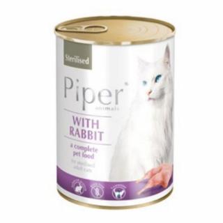 Hrana Umeda Pisici PIPER Adult Sterilizat Iepure 400g