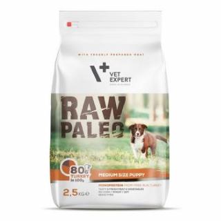 Hrana Uscata Caini RAW PALEO Medium Puppy Curcan 2,5kg  (Termen redus - 23.09.2024)