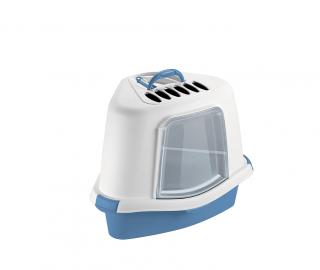 Litiera Acoperita pentru Colt STEFANPLAST Sprint Corner Plus, Nordic Sky, 40x56x40 cm