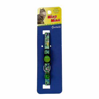 MIAU MIAU Zgarda pentru Pisica, Fancy Verde, 32 cm