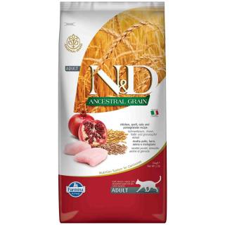 ND Ancestral Grain, Hrana Uscata Pisica Adult, Pui si Rodie, 10kg