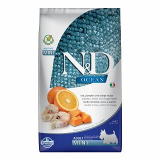 ND Ocean, Hrana Uscata Caine Adult, Talie Mica, Cod, Dovleac si Portocala, 2.5kg