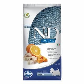 ND Ocean, Hrana Uscata Caine Adult, Talie Mica, Cod, Dovleac si Portocala, 7kg
