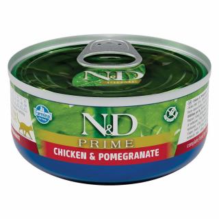 ND Prime, Hrana Umeda Pisica Adult, Pui si Rodie, 70g