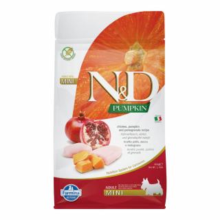 ND Pumpkin, Hrana Uscata Caine Adult, Talie Mica, Pui si Rodie, 800g
