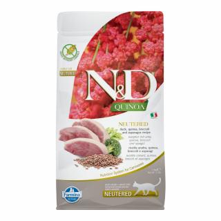 ND Quinoa, Hrana Uscata Pisica Adult, Rata, Sterilizat, Broccoli si Sparanghel, 1.5kg