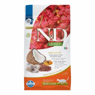 ND Quinoa Piele si Blana, Hrana Uscata Pisica Adult, Hering si Cocos, 5kg