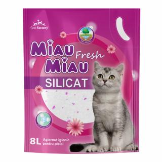 Nisip Pisici MIAU MIAU Silicat Fresh 8L