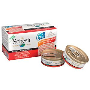 Pachet Conserve SCHESIR Cat Ton si Creveti 6x50g