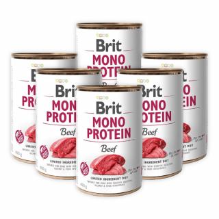 Pachet Economic Hrana Umeda Caini BRIT MONO PROTEIN Beef 6x400g