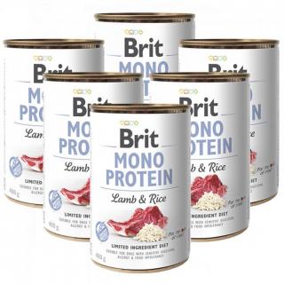 Pachet Economic Hrana Umeda Caini BRIT MONO PROTEIN LambRice 6x400g