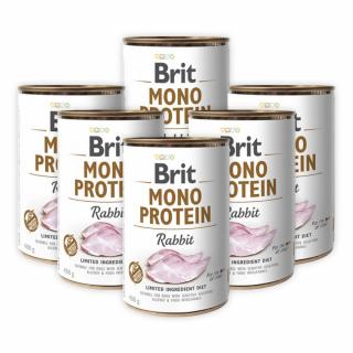 Pachet Economic Hrana Umeda Caini BRIT MONO PROTEIN Rabbit 6x400g