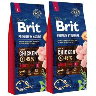 Pachet Economic Hrana Uscata Caini BRIT Premium by Nature Maxi Adult 2x15kg