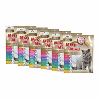 Pachet Economic MIAU MIAU Silicat, Asternut Igienic pentru Pisica, Clumping, 6x5L