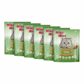 Pachet Economic MIAU MIAU Tofu, Asternut Igienic pentru Pisica, Aloe Vera, 6x6L