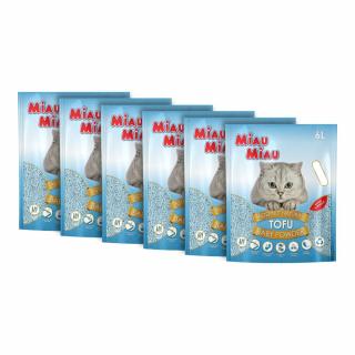 Pachet Economic MIAU MIAU Tofu, Asternut Igienic pentru Pisica, Baby Powder, 6x6L