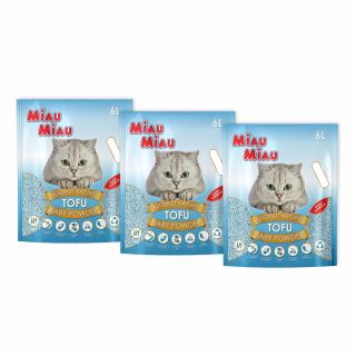 Pachet Economic Nisip Pisici MIAU MIAU Tofu Baby Powder 3x6L