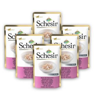 Pachet SCHESIR Cat Plic Pui si Sunca 6x85g