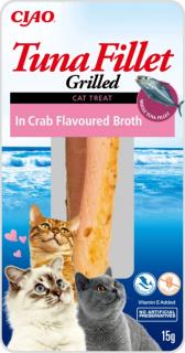 Recompense Pisici CHURU File Ton la Gratar in Supa Aroma de Crab 25g