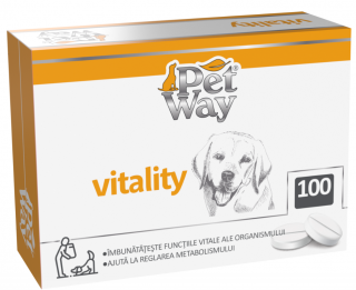 Supliment nutritiv Caini PETWAY Vitality, 100 Tablete