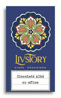 Ciocolata Alba cu afine 65g
