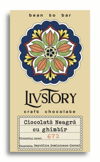 Ciocolata Neagra bean to bar cu ghimbir 65g