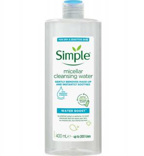 Apa Micelara pentru Ten Gras si Sensibil, Ten predispus la Acnee, cu Zinc, Turmeric si Cimbru, Simple Water Boost, 400 ml