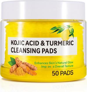 Dischete Premium pentru Ten cu Acid kojic, Turmeric, Ferment Lactobacillus, Vitamina B5, Efect de luminozitate, 50 bucati