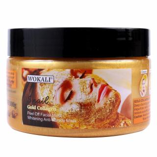 Masca de fata exfolianta cu Melc, Aur 24K si Colagen, Efect anti-rid, Wokali Snail Gold Collagen Whitening, 300 g