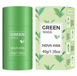 Masca stick NOVA KISS   cu extract de Ceai Verde si Argila, impotriva Acneei, Excesului de Sebum, Anti Puncte Negre, 40 g