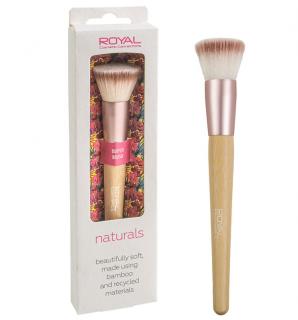 Pensula din bambus pentru produse cremoase sau pudra ROYAL Natural Buffer Brush, 100% Eco-friendly