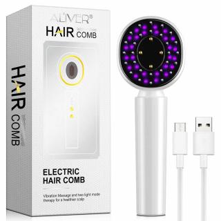 Perie Electrica Premium pentru Stimularea Cresterii Parului, Terapie cu Lumina, Difuzor de Uleiuri Esentiale, Masaj scalp, NOVA KISS